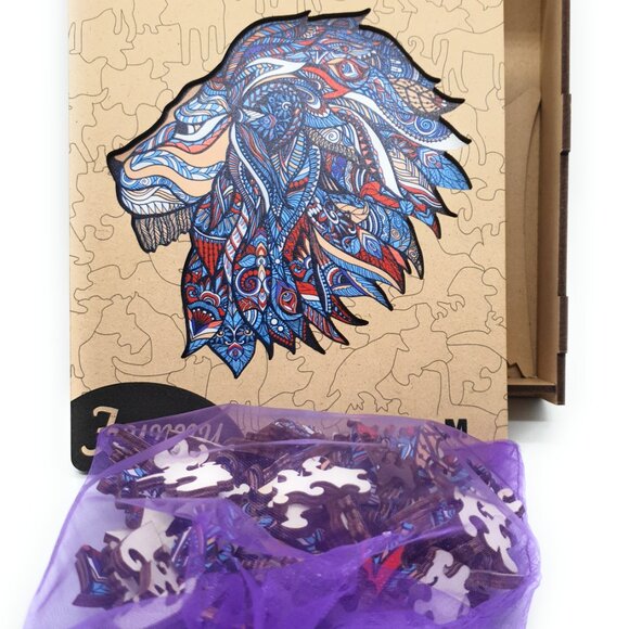 Suvira Animal Wooden Puzzle - Engaging, Educational, Lion - Picture 2 of 6